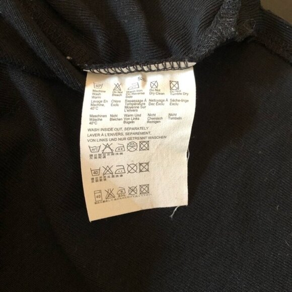 Esprit Ribbed Black & Tan Sleeveless Tank Dress Small Y2K Logo - Picture 13 of 13